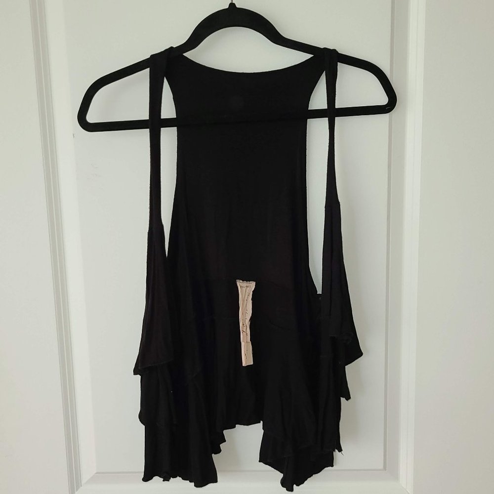 Ruffled Vintage Havana Black Large Vest